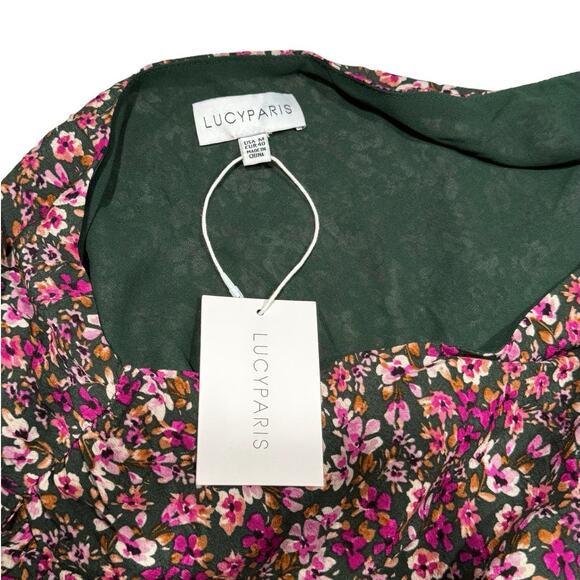 NWT! Lucy Paris Asymmetric Open Shoulder Blouse - Size Medium - Picture 5 of 6